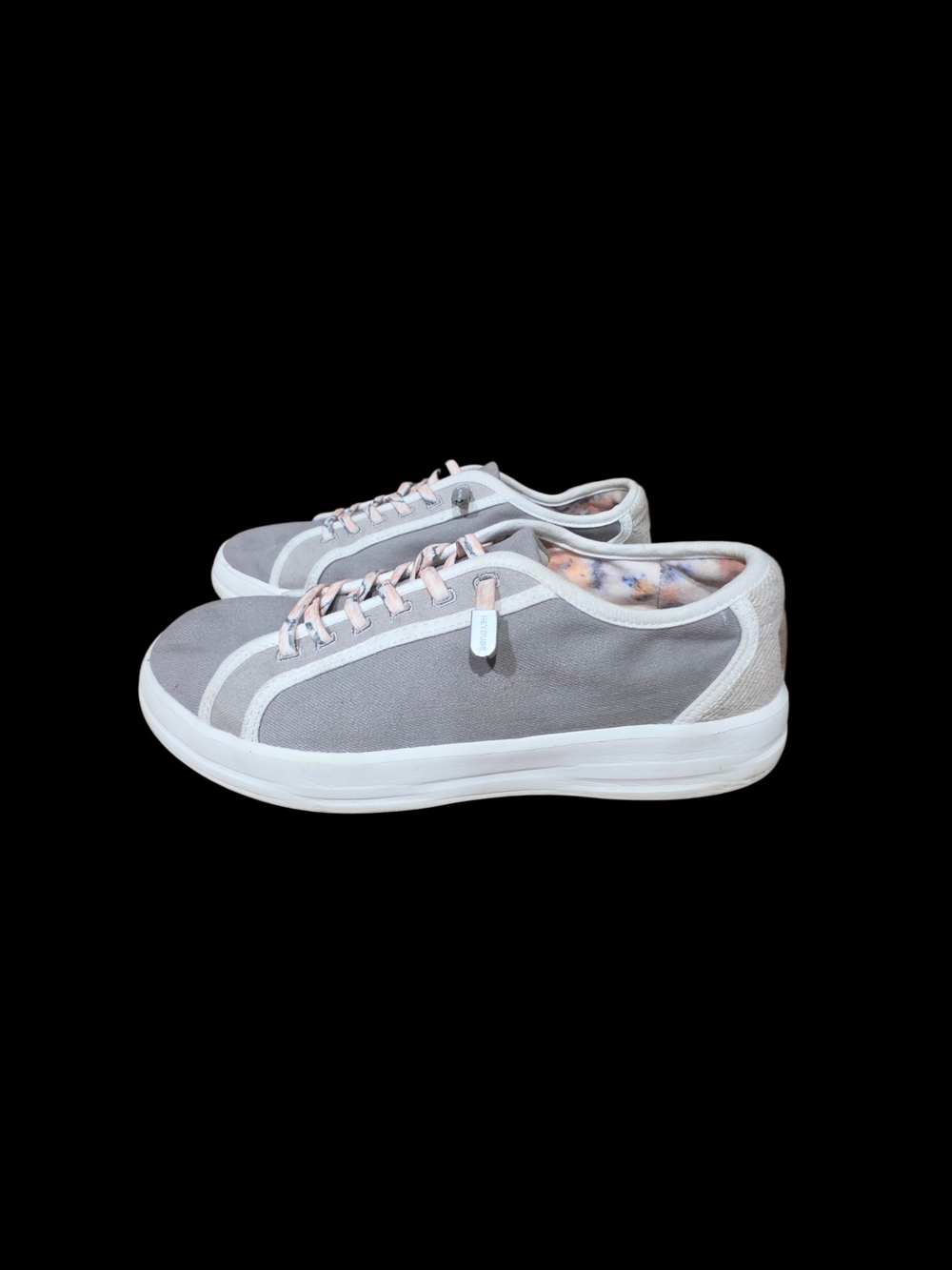 Hey Dude Karina Joy Stone Grey Casual Lace-Up Shoes Women's Size 6